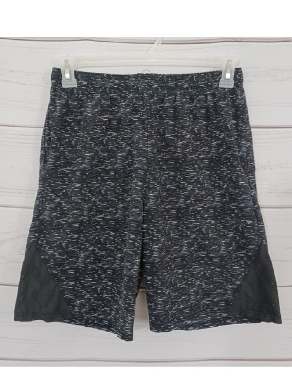 Game Time Black Speck Athleisure Active Sportswear Shorts Gym Exercise Pants
